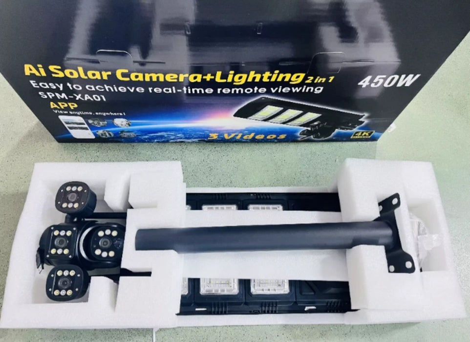 Lampadaire avec caméras