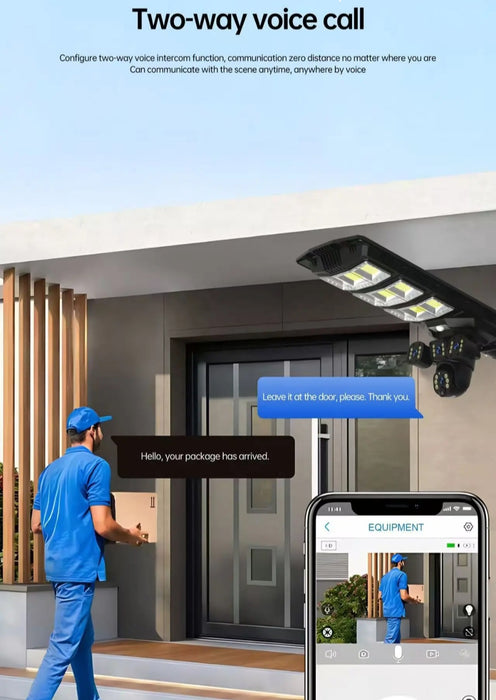 Lampadaire avec caméras