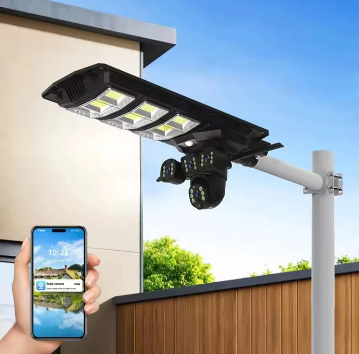 Lampadaire avec caméras