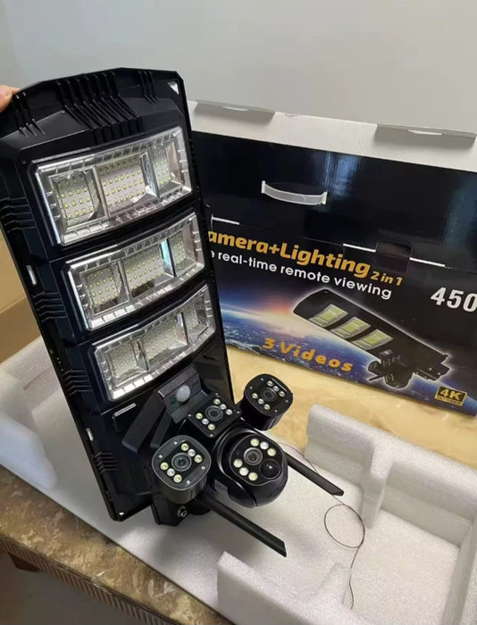 Lampadaire avec caméras