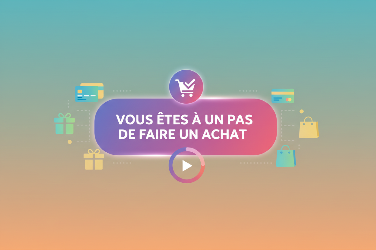 vous éte a un pas de faire un achat